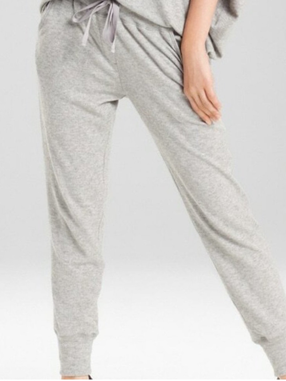 Natori Kyoto Light Sweater type Gray Cozy Knit Joggers
